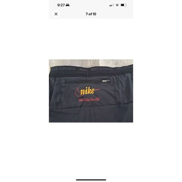 Nike Stride FZ2708-010 Men Sz Small Dri-FIT 5" Blue Ribbon Run Club Shorts Black - Picture 3 of 11
